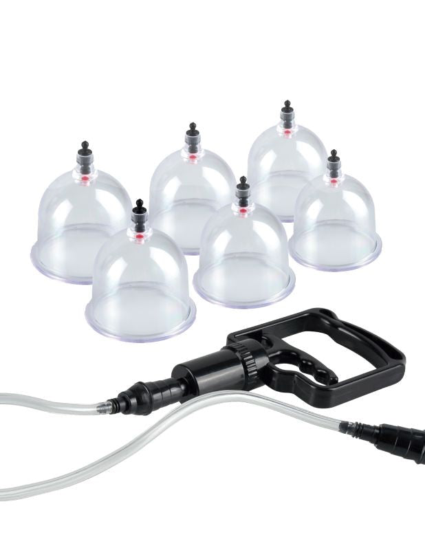 Pipedream Products Fetish Fantasy Beginners 6 Piece Cupping Set for Suction Play - - Breast and Nipple Toys
