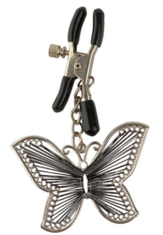 Fetish Fantasy Butterfly Shape Womens Nipple Clamps Adjustable Pressure - - Nipple and Clit Clamps