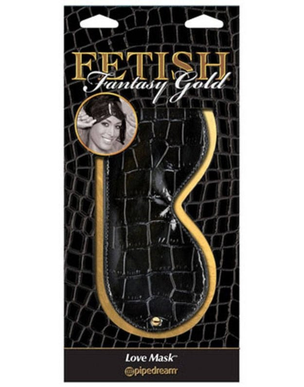 Pipedream Fetish Fantasy Gold BDSM Play Love Mask Premium Sensory Deprivation - - Masks And Blindfolds