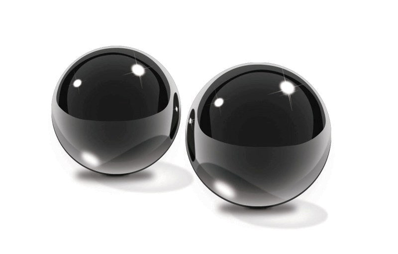Pipedream Products Fetish Fantasy Black Glass Ben Wa Balls Medium Glass Construction - - Personal Massagers
