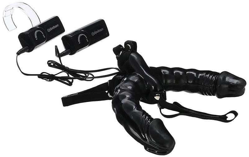 Pipedream Products Fetish Fantasy Vibrating Double Delight Strap On Sex Toy - - Strap On Sextoys