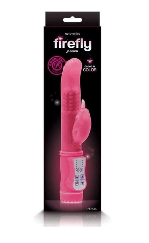NS Novelties Firefly Jessica Rabbit Vibrator with Glow Technology - - Rabbit Vibrators
