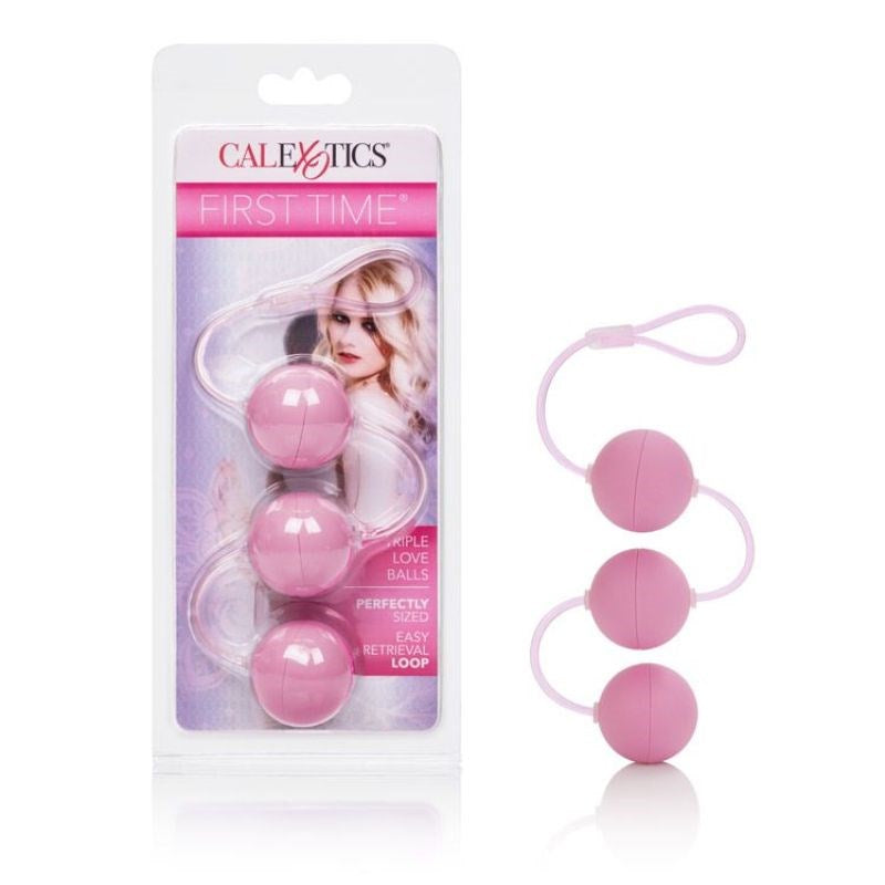 California Exotics First Time Love Balls Triple Lover Pink Kegel Trainer - - Personal Massagers