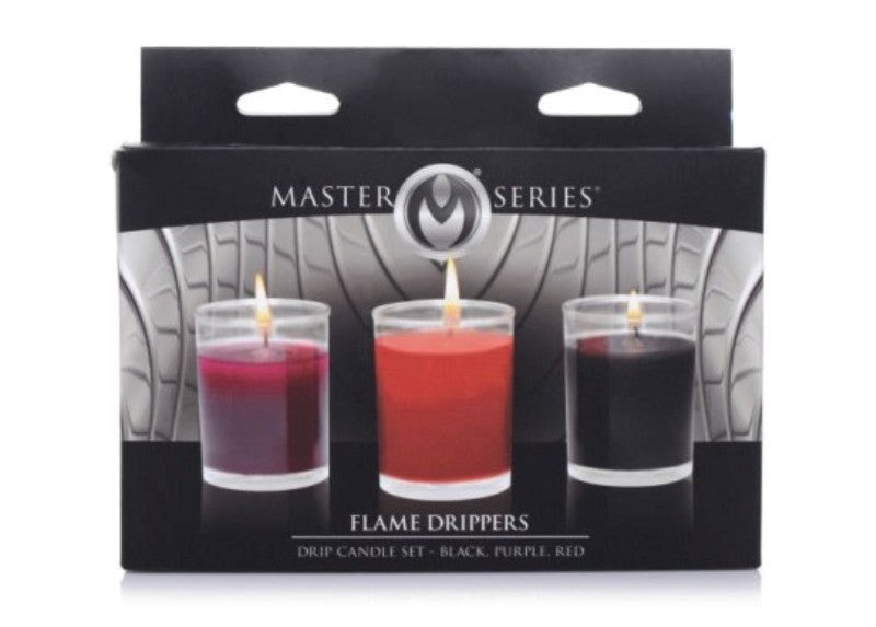 XR Brands Flame Drippers Drip Candle Set Temperature Play Candles - - Sex Pheromones and Perfumes