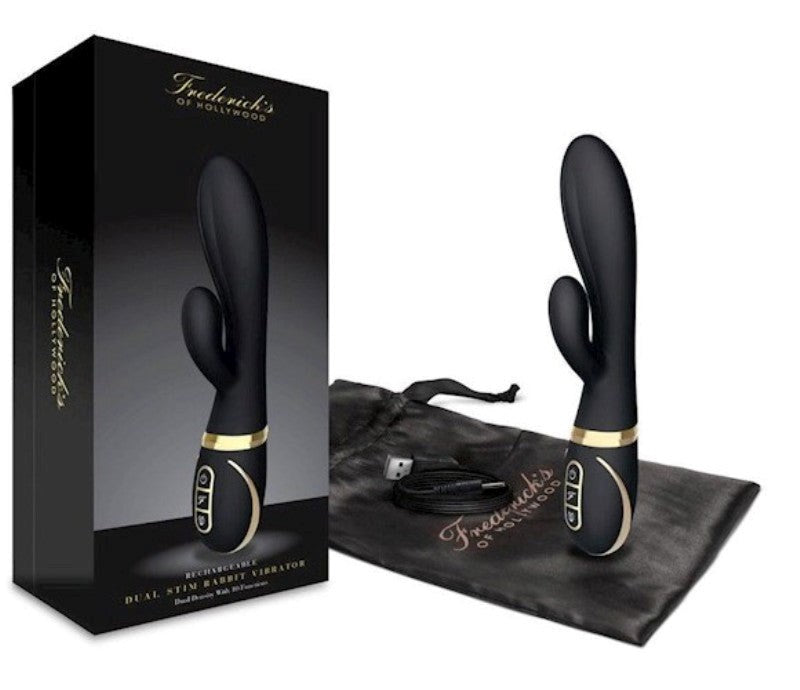 Fredericks of Hollywood Dual Stim Rabbit Vibrator Dual Density Premium Silicone - - Rabbit Vibrators