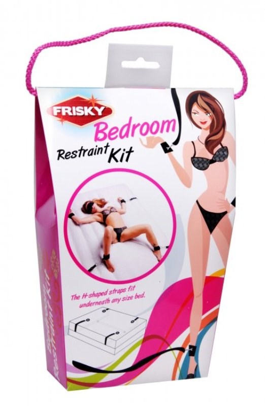 Frisky Bedroom Restraint Kit Gripping Cock Rings - - Bondage Kits