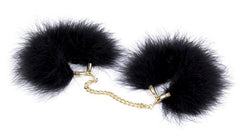 Fur Cuffs with Golden Chain - - Cuffs and Restraints