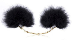 Fur Cuffs with Golden Chain - - Cuffs and Restraints