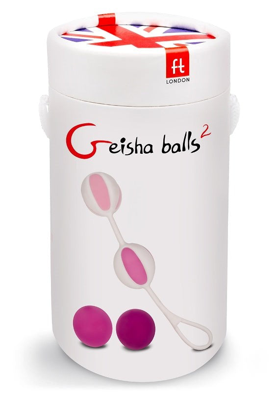 Gvibe Geisha Balls 2 Pink Kegel Exerciser Pelvic Floor Strengthening - - Personal Massagers