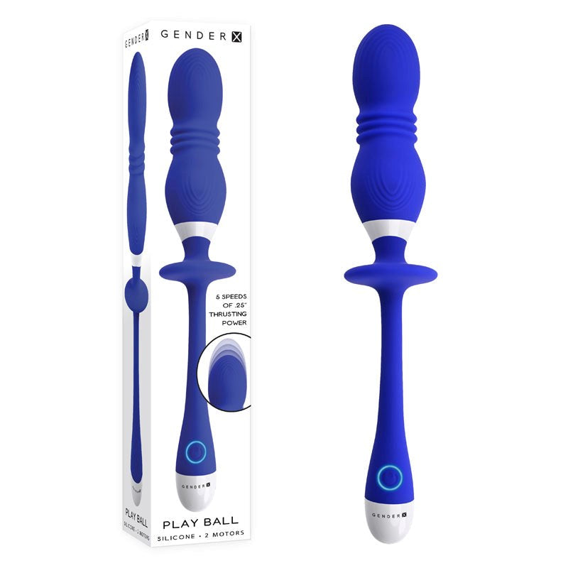 Gender X PLAY BALL - Blue Easy Fit Gear - - Anal Beads and Balls