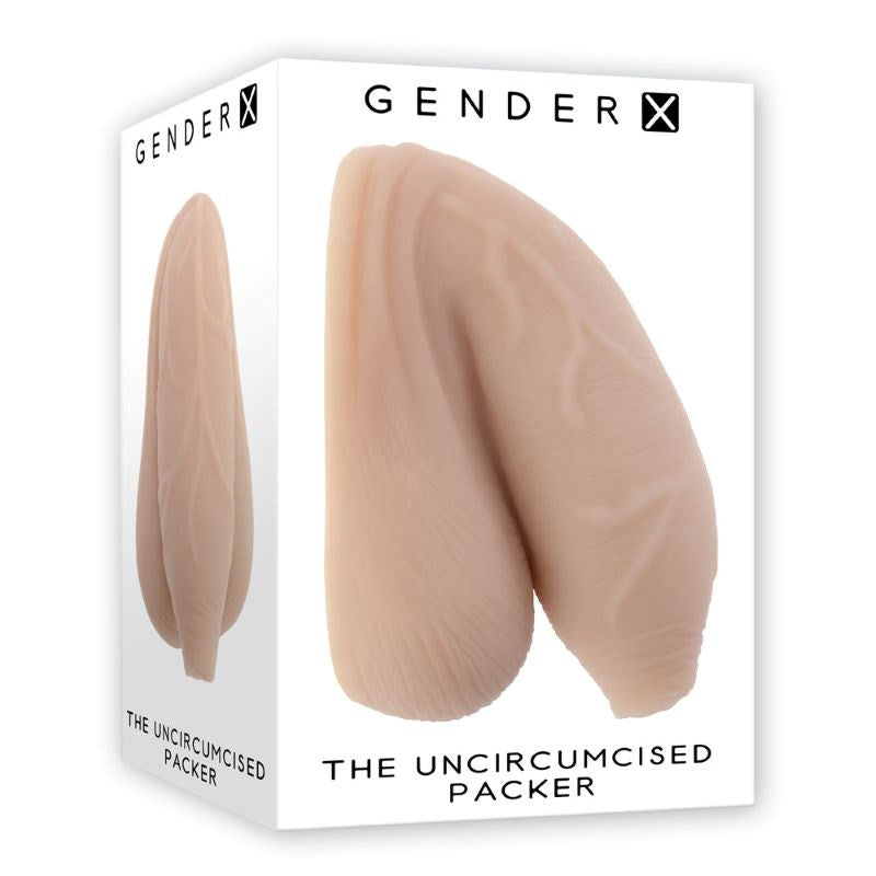 Evolved Gender X The Uncircumcised Packer Light Realistic TPE Design - - Strap On Sextoys