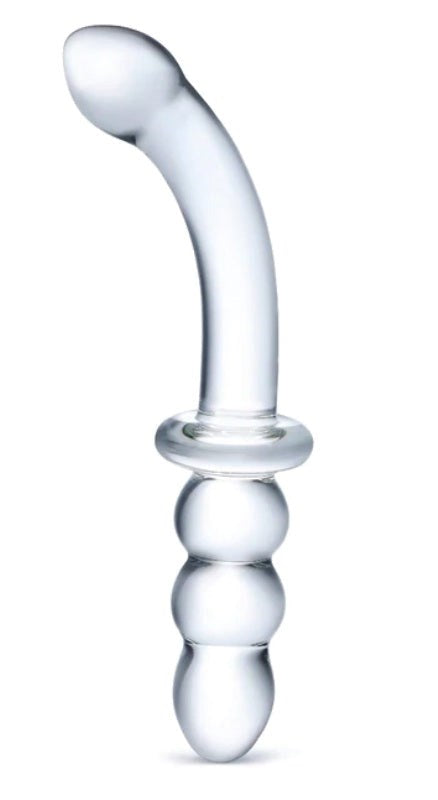 Glas Captivating Girthy Glass Dildo Ribbed Curved G Spot Stimulation - - Realistic Dildos