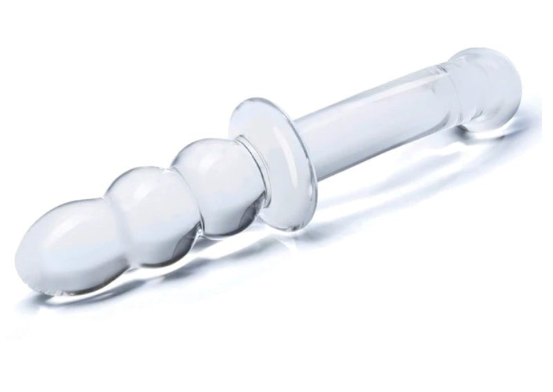 Glas Captivating Girthy Glass Dildo Ribbed Curved G Spot Stimulation - - Realistic Dildos