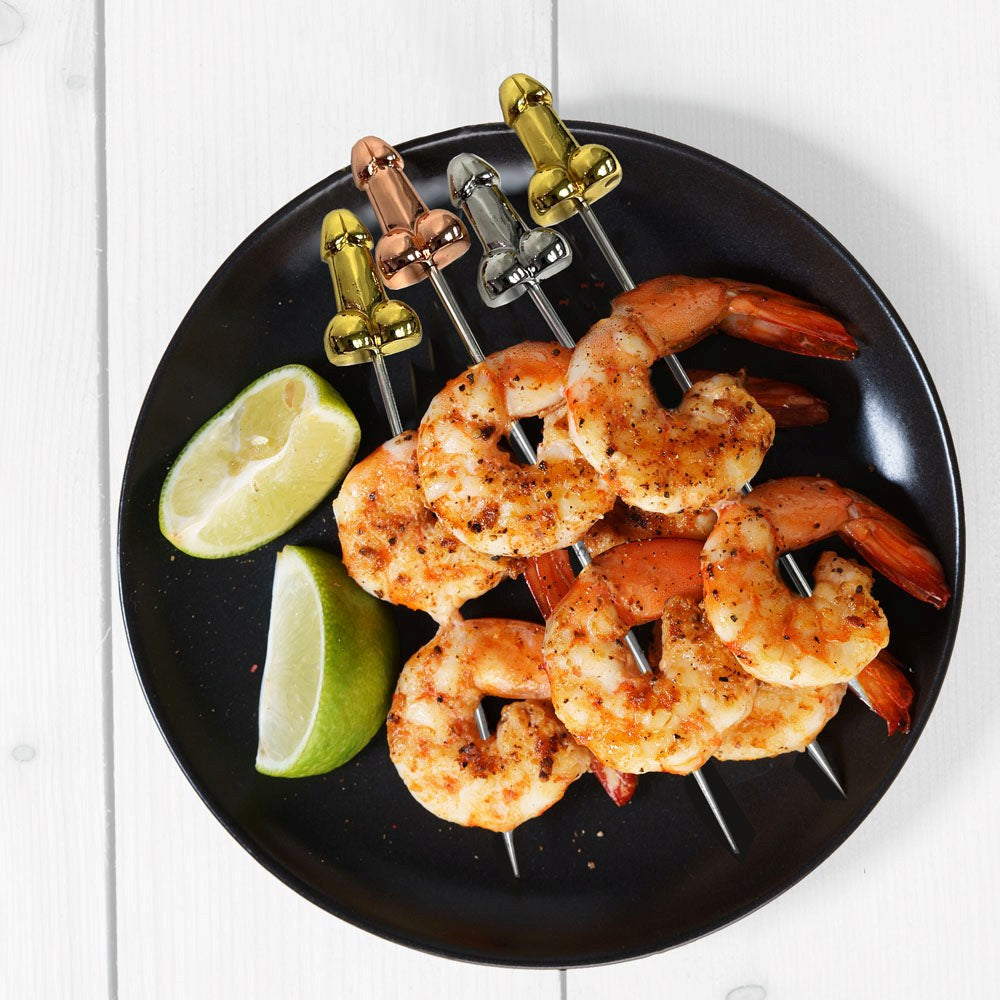 Little Genie Sparkling Appetizer Picks Glitterati Design - - Bachelorette and Bucks