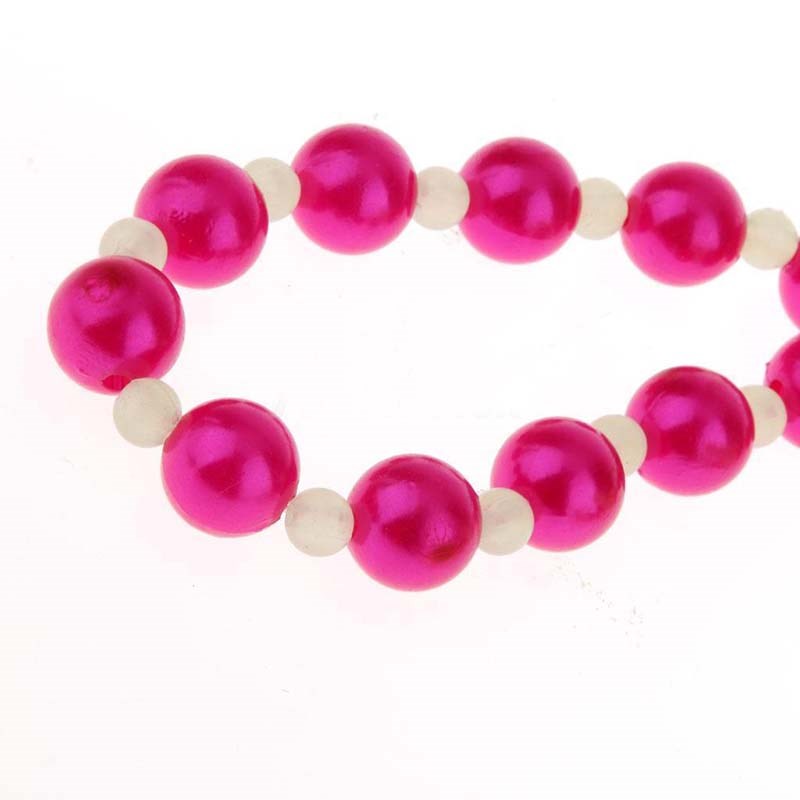 Hua Novelties Glow in Dark Dickie Necklace Pink Beads Penis Charms - - Fancy Dress Ups