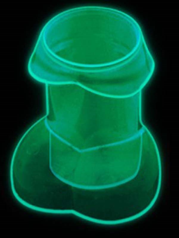 Kheper Games Glow in the Dark Penis Shot Glass Novelty Drinkware - - Sex Games, Coupons and Tricks