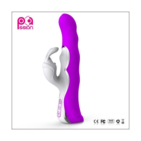 SZ Passion Toy Grace Rabbit Vibe Bendable Neck Dual Stimulation Vibrator - - Rabbit Vibrators