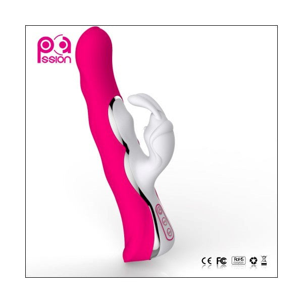 SZ Passion Toy Grace Rabbit Vibe Bendable Neck Dual Stimulation Vibrator - - Rabbit Vibrators
