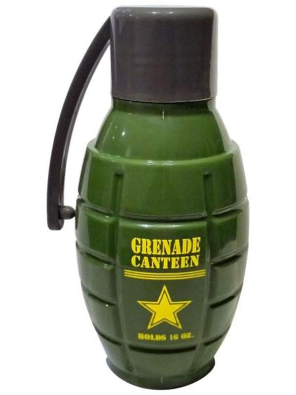 Kheper Games Grenade Canteen 750ml Military Style Aluminum Bottle - - Party Gifts and Novelties