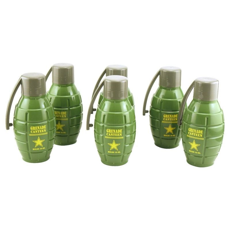 Kheper Games Grenade Canteen 750ml Military Style Aluminum Bottle - - Party Gifts and Novelties