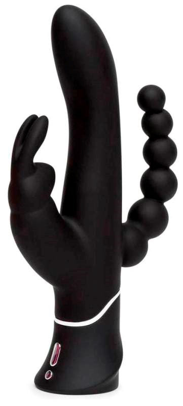 Love Honey Happy Rabbit Rechargeable Triple Curve Vibrator Black - - Rabbit Vibrators