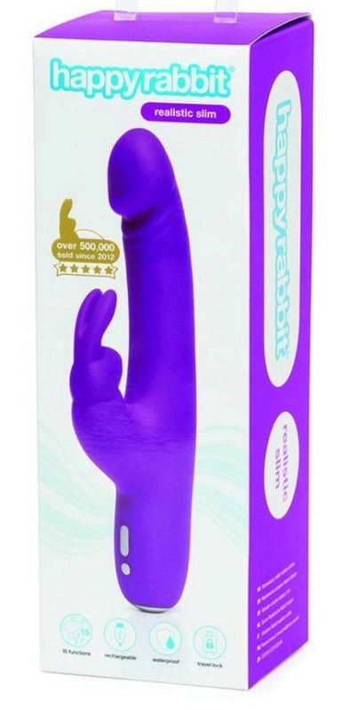 Love Honey Happy Rabbit Slimline Realistic Rechargeable Rabbit Vibrator - - Rabbit Vibrators