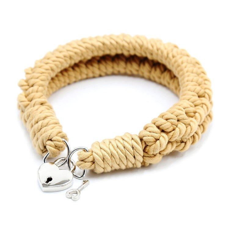 Hemp Rope Bondage Collar - - Cuffs and Restraints