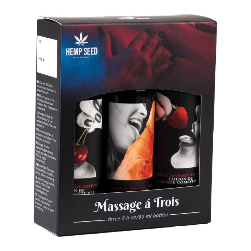 Earthly Body Hemp Seed Edible Massage A Trois Solar Powered Eco Flavors - - Sex Pheromones and Perfumes