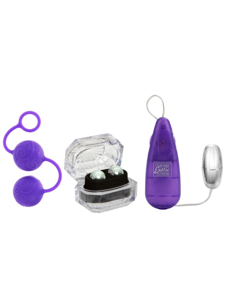 California Exotics Her Kegel Exercisers Sex Kit with Weighted Balls - - Love Eggs and Kegel Exercisers
