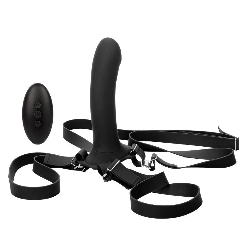 California Exotics Her Royal Harness Me2 Remote Rumbler Strap On Set - - Strap On Sextoys