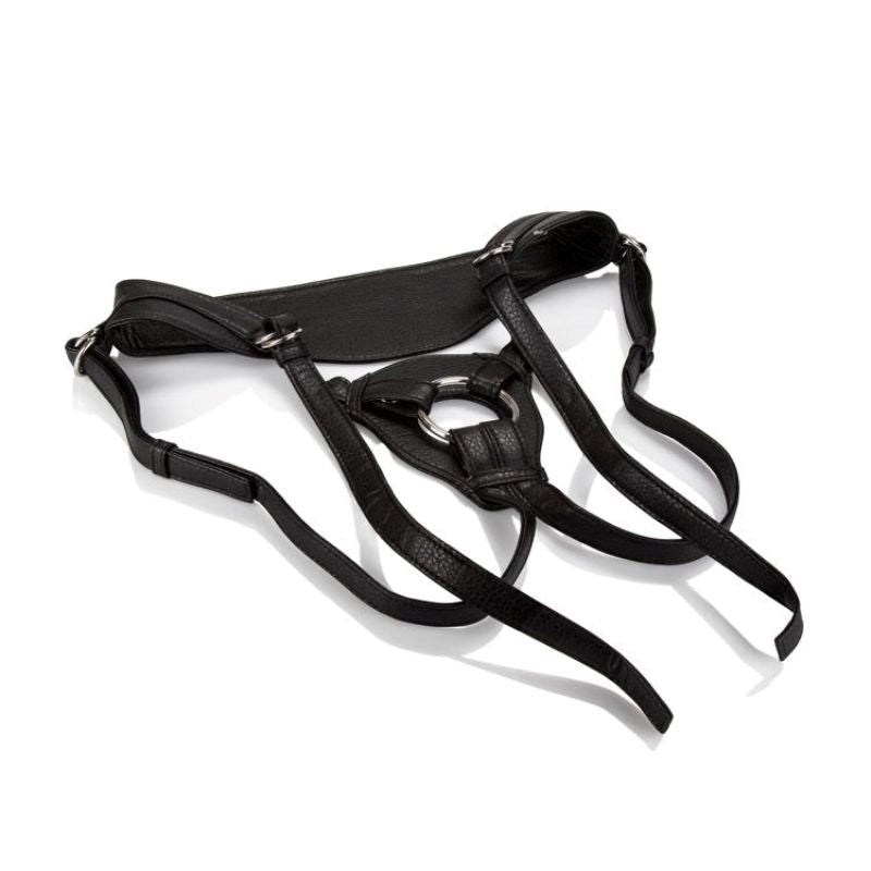 California Exotics Her Royal Harness The Queen Strap On Attachment Vegan Leather - - Strap On Sextoys