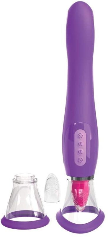 Pipedream Her Ultimate Pleasure Oral Simulator Triple Stimulation Vibrator - - Clit Ticklers and Pulsators