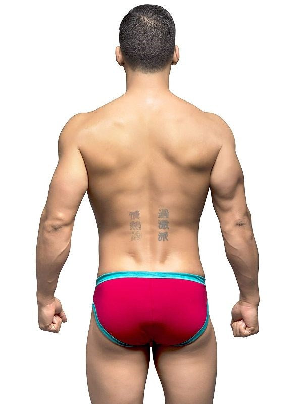 Andrew Christian Holiday Spree Brief Red Overlapping Front Design - - Mens Briefs And Boxers