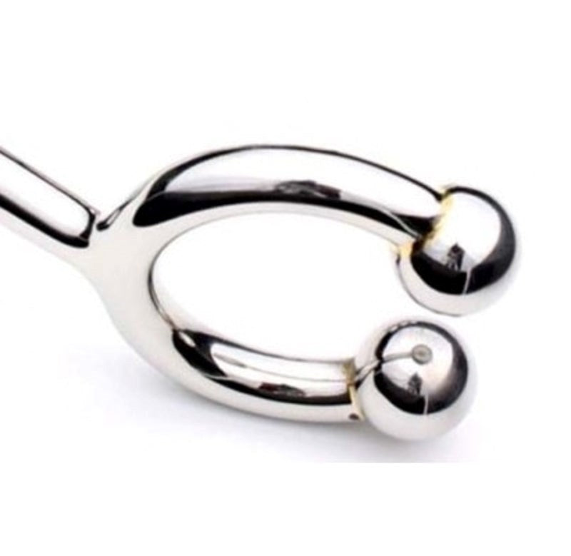 Horse Shoe Cock Ring with Anal Intruder Snug Fit CRings - - Spreaders and Hangers