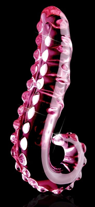 Pipedream Icicles No 24 Hand Blown Glass Dildo Temperature Play Pink Borosilicate - - Glass Sex Toys