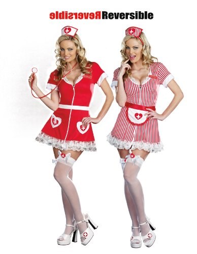 Dream Girl Lingerie Ivanna Doctor Reversible Costume with Dual Design - - Fancy Dress Ups