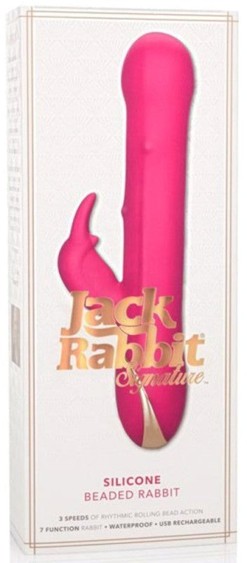 California Exotics Jack Rabbit Signature Silicone Beaded Rabbit Vibrator - - Rabbit Vibrators
