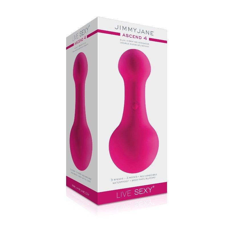 Pipedream Products Jimmyjane Live Sexy Ascend 4 Dual Vibrating Massager Pink - - Personal Massagers