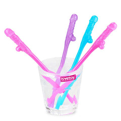 Jokes + Parties Coloured Willy Straws - 9 Pack - - Sex Games, Coupons and Tricks