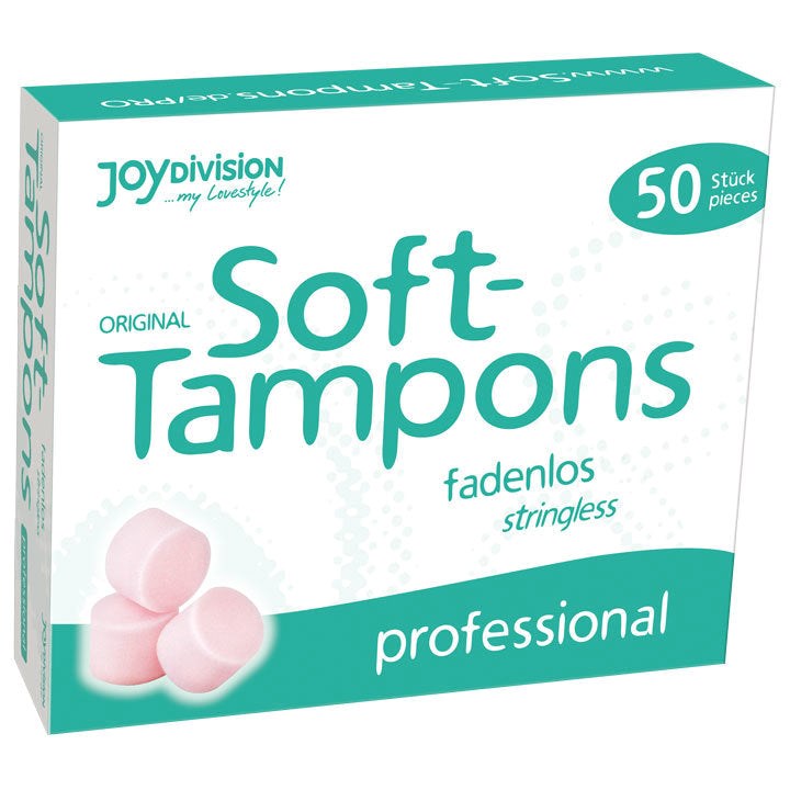 JoyDivision Soft Tampons Normal Professional 50 Pack Stringless Design - - Vibrator Accessories