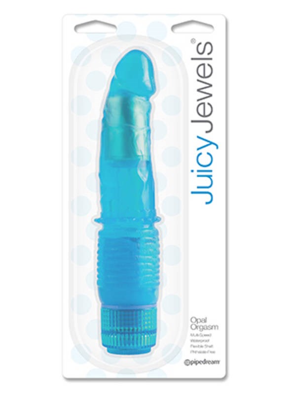 Pipedream Juicy Jewels Opal Orgasm Vibrating Dong Flexible Shaft Design - - Waterproof Vibrators