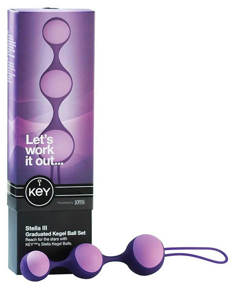 California Exotics Key by Jopen Stella III Lavender Kegel Ball Set - Love Eggs and Kegel Exercisers