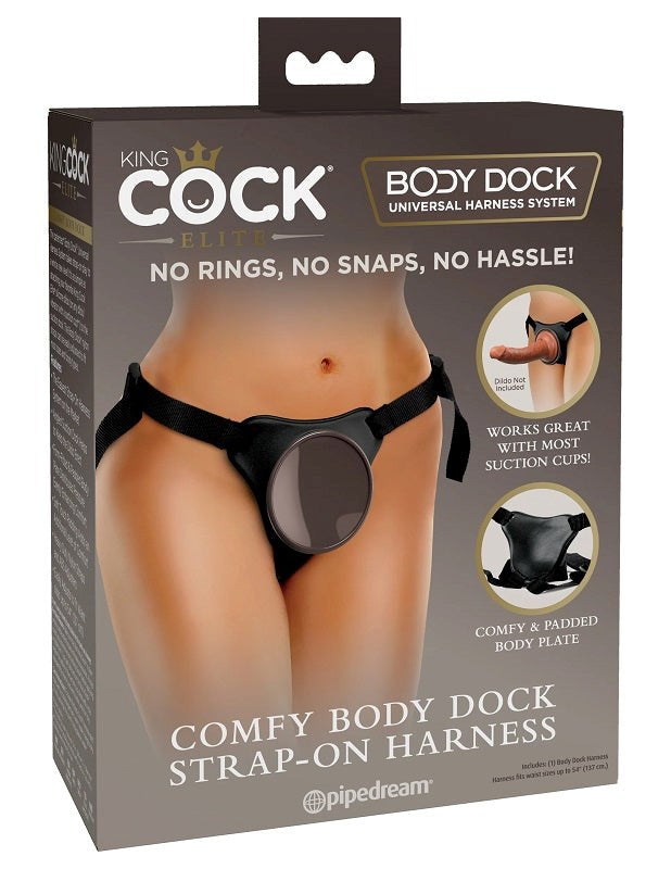Pipedream Products King Cock Elite Comfy Body Dock Strap On Harness Sex Toy - - Strap On Sextoys