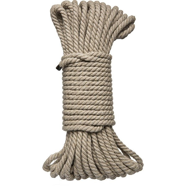 Kink Bind And Tie Hemp Bondage Rope Natural 50 Feet - - Cuffs and Restraints