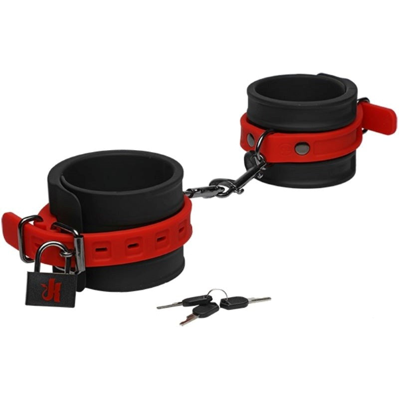 Kink by Doc Johnson Silicone Ankle Cuffs - - Cuffs and Restraints