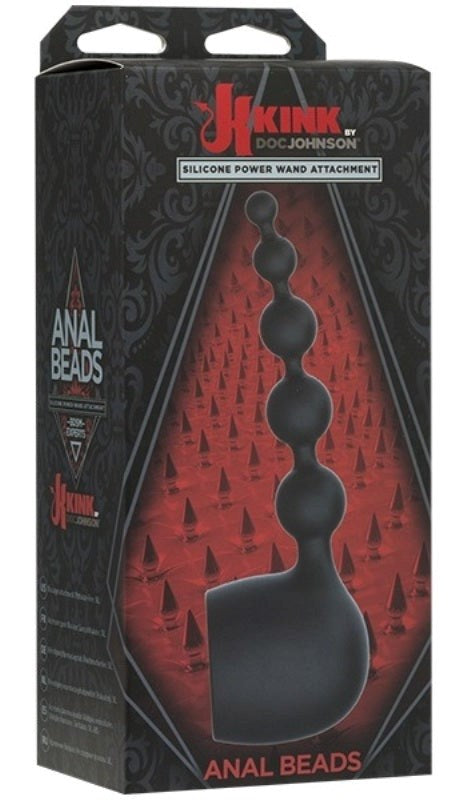 Doc Johnson Kink Silicone Wand Attachment Anal Beads Graduated Stimulation - - Body Wands