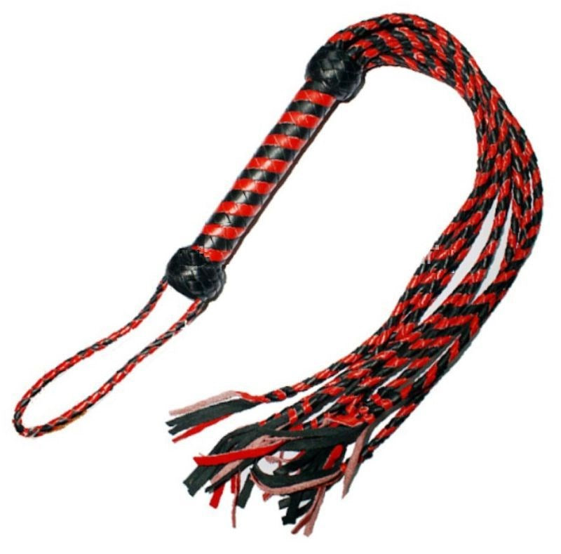 Kinky Leather Flogger With Nine Tails CRings That Last - - Whips And Crops