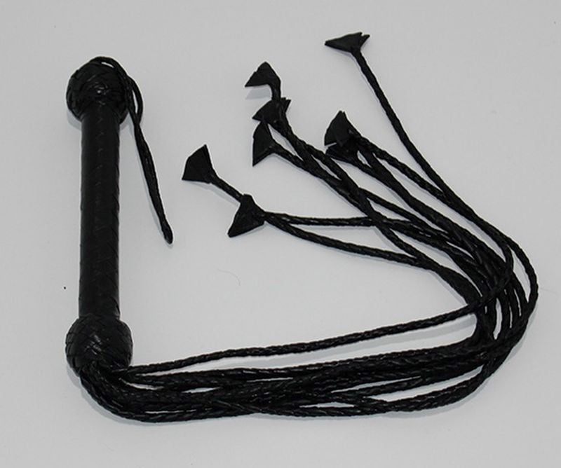 Kitten Leather Flogger with Nine Tail Top Rated Sex Toys - - Whips And Crops