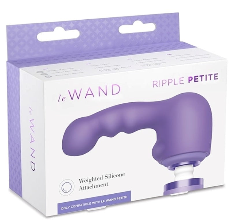 Le Wand Petite Ripple Weighted Silicone Attachment Violet Weighted Balls - - Vibrator Accessories