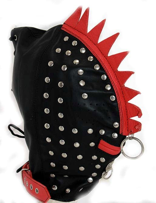Leatherback Leather Bondage Hood Snug as Hell - - Bondage Hoods